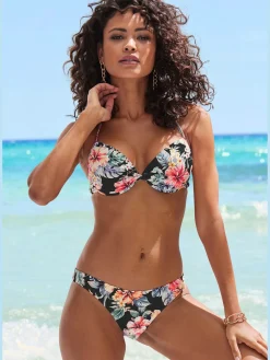 LASCANA Maillots De Bain<Bas de maillot de bain imprimé floral : chaque pièce est unique