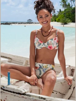 LASCANA Maillots De Bain<Bas de maillot de bain imprimé floral : chaque pièce est unique