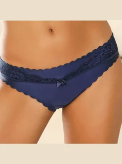 LASCANA Culottes<Bas de maillot de bain slip fantaisie avec dentelle fine et nœud décoratif
