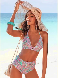 Venice Beach Maillots De Bain<Bas de maillot de bain taille haute imprimé, effet de couleur différent pour chaque pièce