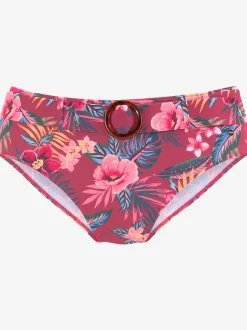 s.Oliver Maillots De Bain<Bas de maillot de bain taille haute imprimé tropical