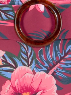 s.Oliver Maillots De Bain<Bas de maillot de bain taille haute imprimé tropical