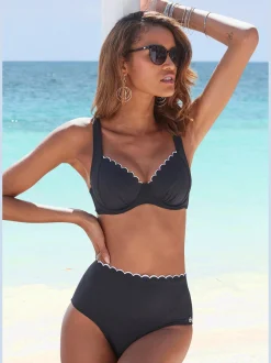 LASCANA Maillots De Bain<Bas de maillot de bain taille haute double bordure cocotte