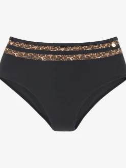 LASCANA Maillots De Bain<Bas de maillot de bain taille haute empiècements léopard tendance
