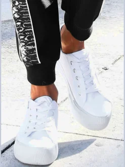 LASCANA Baskets<Baskets chaussures en textile, chaussures en tissu avec semelle compensée tendance