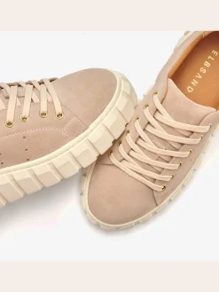 Elbsand Baskets<Baskets sneakers avec semelle chunky tendance en cuir velours de qualité