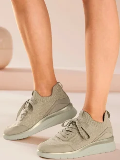 Baskets<Baskets tricot extensible avec fil fantaisie doré