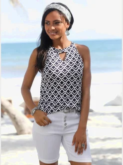 LASCANA Shorts Et Bermudas|Mode De Plage<Bermuda avec patte de boutonnage