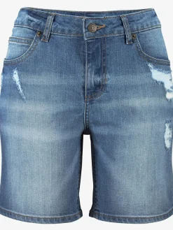 Buffalo Shorts Et Bermudas|Mode De Plage<Bermuda en jean aspect usé, aspect légèrement déchiré