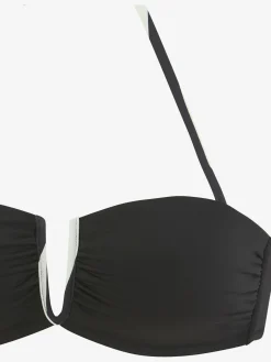 French Connection Maillots De Bain<Bikini bandeau style uni moderne avec détails contrastés