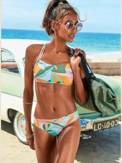 Sunseeker Maillots De Bain<Bikini bustier imprimé feuilles abstrait