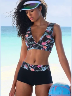 KangaROOS Maillots De Bain<Bikini mini-short imprimé, effet de couleur différent pour chaque pièce