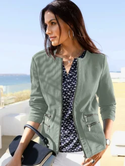 Tailleurs<Blazer aspect jean 2 glissières fantaisie poches