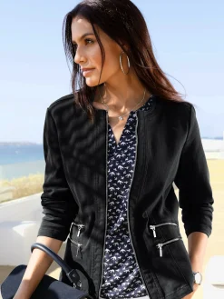 Tailleurs<Blazer aspect jean 2 glissières fantaisie poches