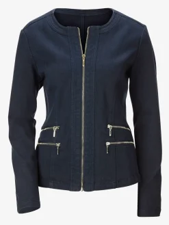 Tailleurs|Blazers<Blazer aspect jean 2 glissières fantaisie poches