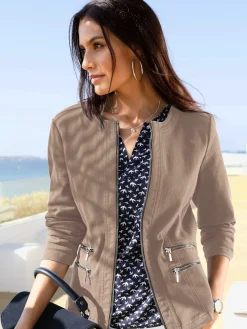 Tailleurs<Blazer aspect jean 2 glissières fantaisie poches