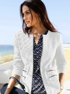 Tailleurs<Blazer aspect jean 2 glissières fantaisie poches