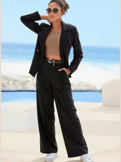 LASCANA Tailleurs|Blazers<Blazer court blazer femme doublé avec fines rayures