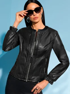 Creation L Blazers<Blazer en cuir pur cuir d'agneau nappa