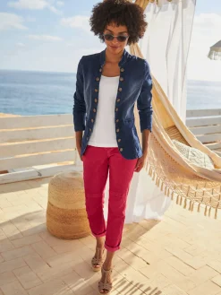 Linea Tesini Tailleurs<Blazer en jean 95% coton