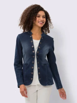 Linea Tesini Tailleurs<Blazer en jean 95% coton