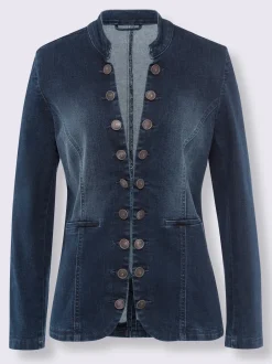 Linea Tesini Tailleurs<Blazer en jean 95% coton