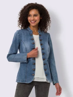 Linea Tesini Tailleurs|Blazers<Blazer en jean 95% coton