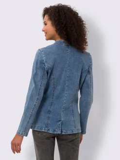 Linea Tesini Tailleurs|Blazers<Blazer en jean 95% coton