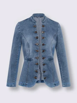 Linea Tesini Tailleurs|Blazers<Blazer en jean 95% coton