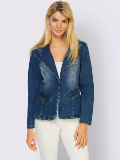 Linea Tesini Tailleurs|Blazers<Blazer en jean alternative parfaite au blazer