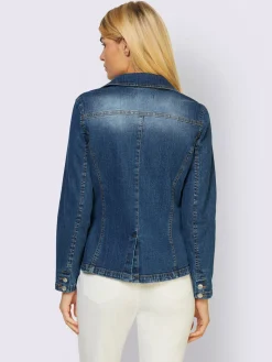 Linea Tesini Tailleurs|Blazers<Blazer en jean alternative parfaite au blazer