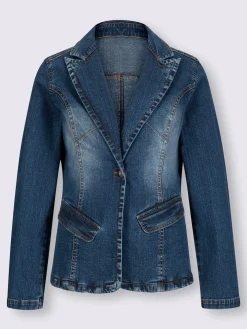 Linea Tesini Tailleurs|Blazers<Blazer en jean alternative parfaite au blazer