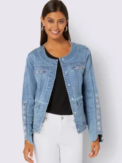 Creation L Tailleurs|Blazers<Blazer en jean boutons-pression dissimulés