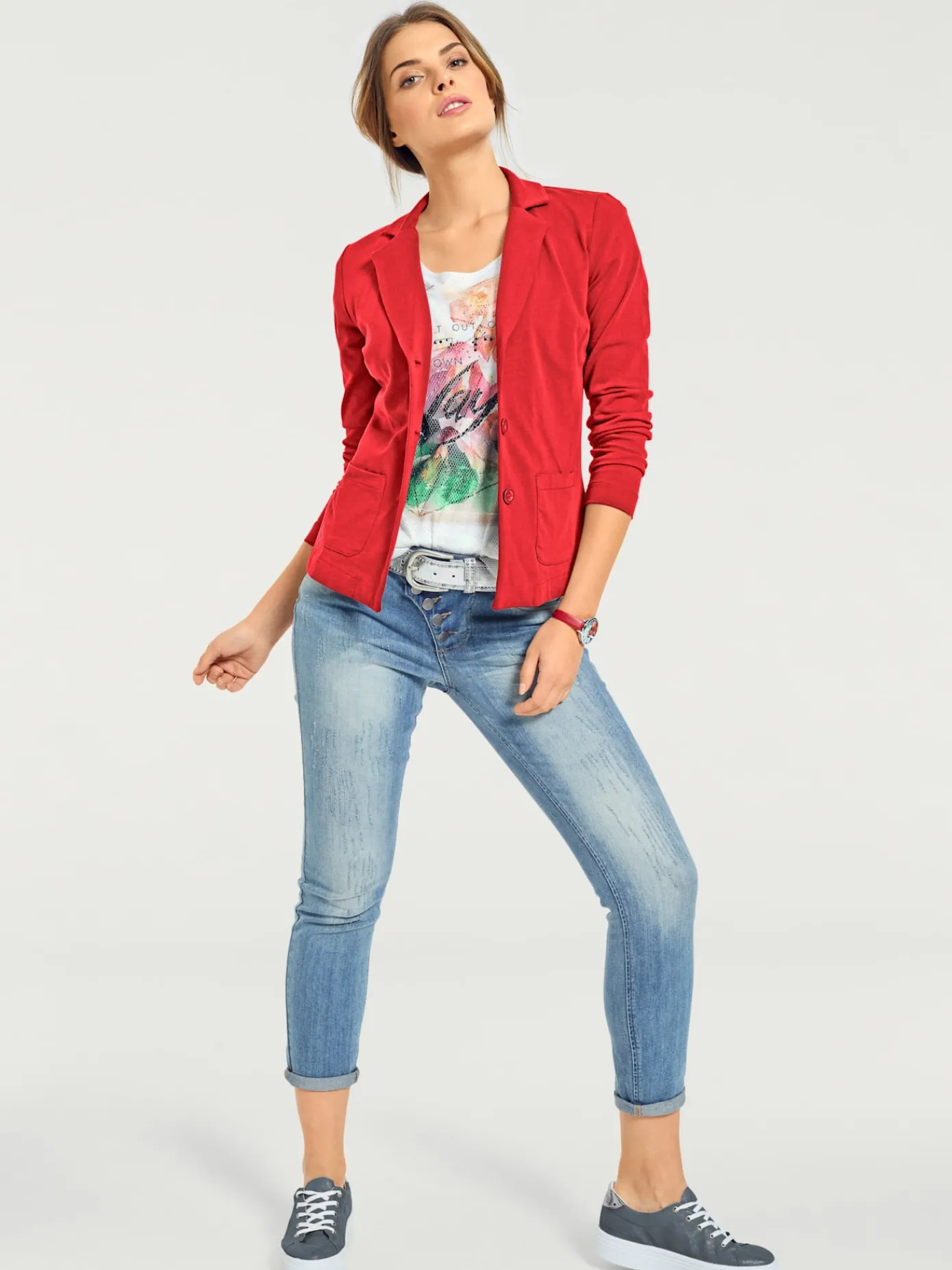 Linea Tesini Tailleurs<Blazer en jersey coupe sobre pour un look décontracté tendance