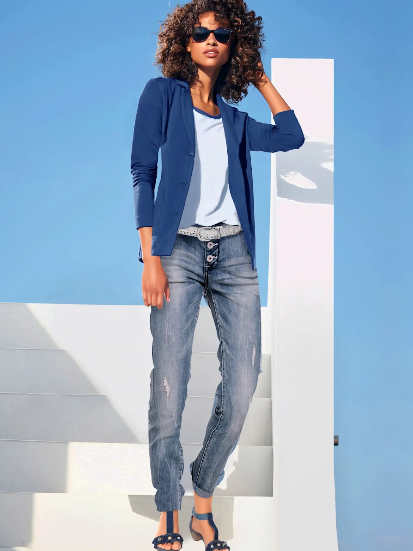 Linea Tesini Tailleurs<Blazer en jersey coupe sobre pour un look décontracté tendance