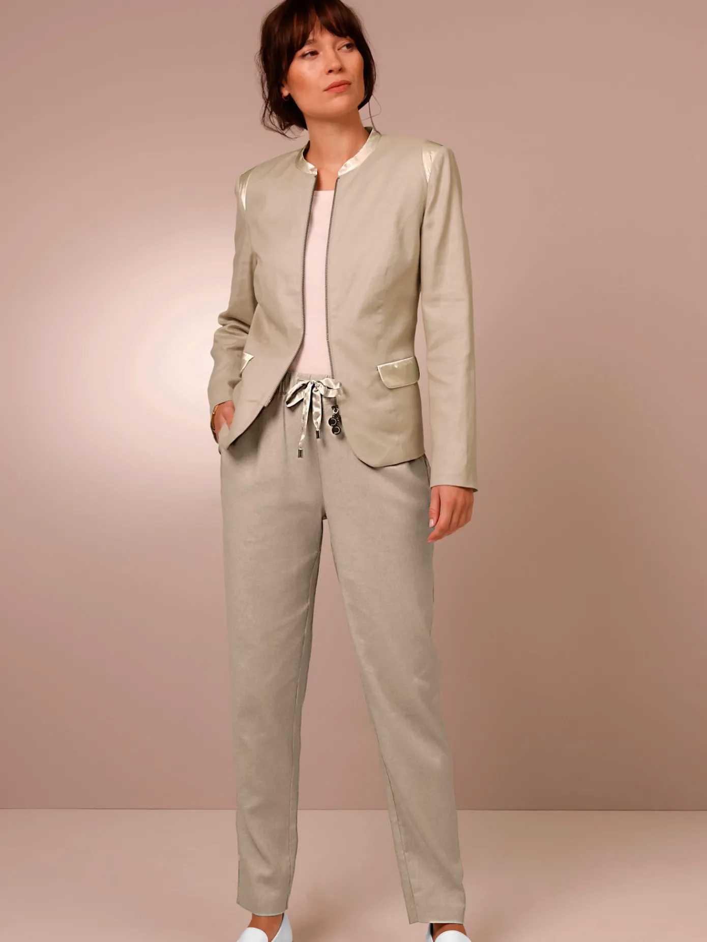 CREATION L PREMIUM Tenues De Cérémonie|Tailleurs<Blazer en lin mélange viscose-lin estival