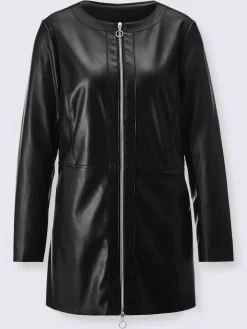 Creation L Tailleurs|Blazers<Blazer en synthétique coupe longue affinante