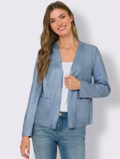 Linea Tesini Tailleurs|Blazers<Blazer en synthétique imitation cuir velours douce