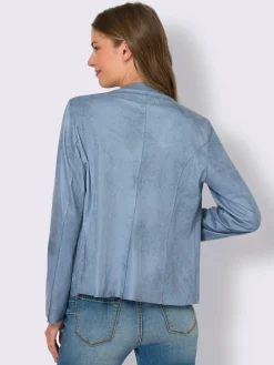 Linea Tesini Tailleurs|Blazers<Blazer en synthétique imitation cuir velours douce