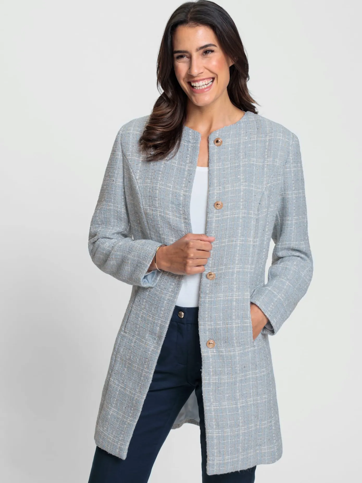 Fair Lady Tailleurs|Blazers<Blazer long boutons fantaisie dorés