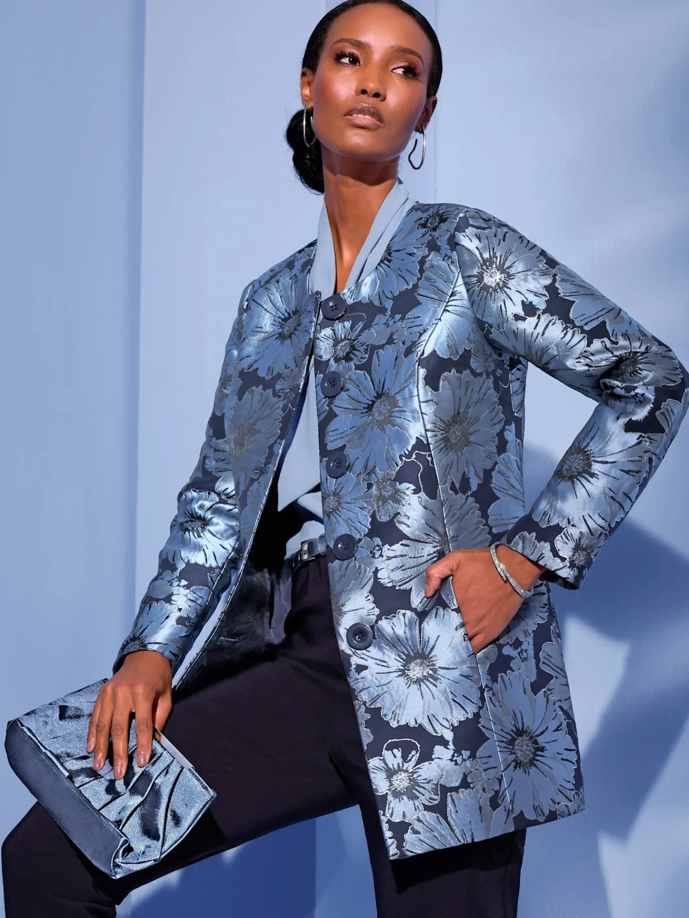 Creation L Tailleurs|Blazers<Blazer long jacquard de qualité