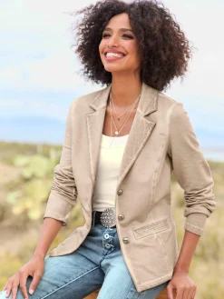 Linea Tesini Tailleurs|Blazers<Blazer sweat délavage « oil dyed » tendance