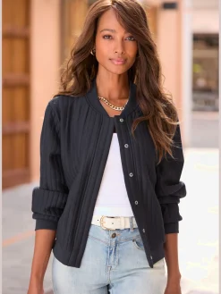 LASCANA Vestes<Bomber boutons-pression invisibles