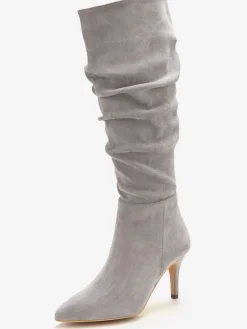 LASCANA Bottes<Bottes à glissière fronces tendance avec talon compensé confortable d'env. 8 cm