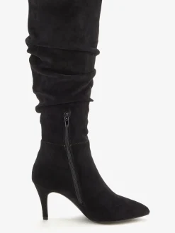 LASCANA Bottes<Bottes à glissière fronces tendance avec talon compensé confortable d'env. 8 cm