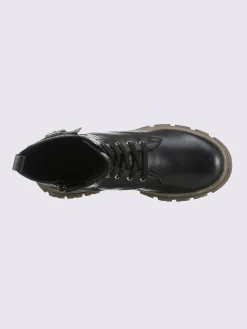 Bottines<Bottines à lacets cuir nappa de vache