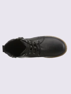 Bottines<Bottines à lacets cuir nappa de vache