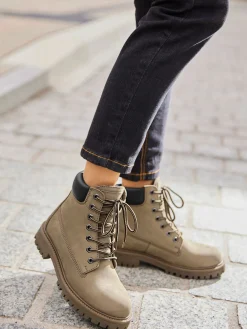 Bottines<Bottines à lacets cuir vachette