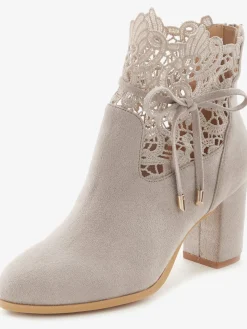 LASCANA Bottines<Bottines à talon haut superbe empiècement en dentelle féminin