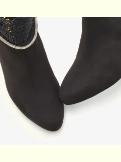 LASCANA Bottines<Bottines avec empiècement en dentelle élégant et chaînes brillantes et tendance